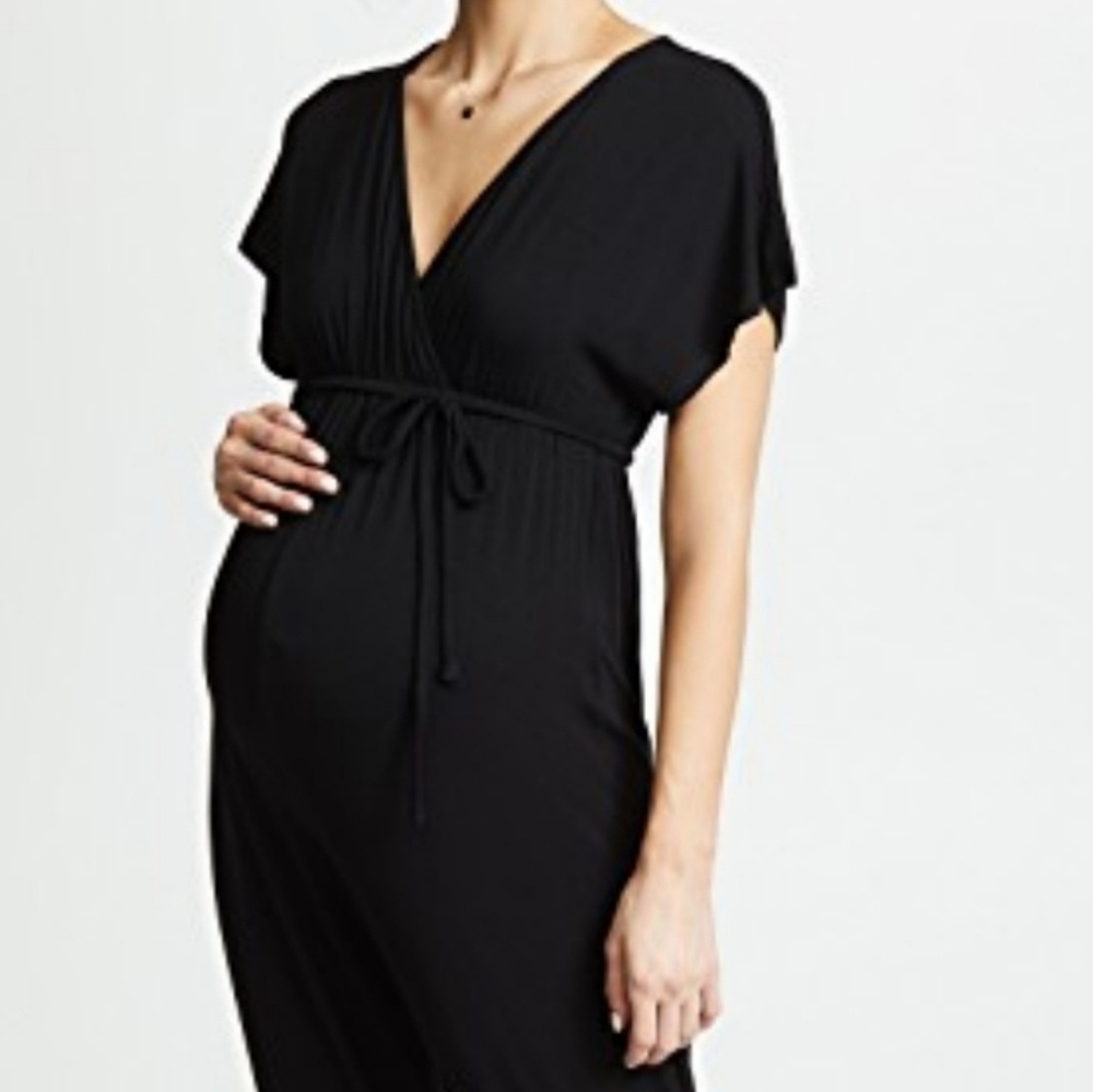 NWT Maternity Crossover Belted Jumpsuit